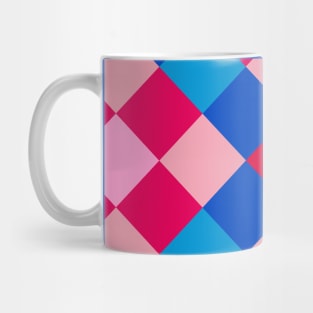 Red and Blue Checkered Gingham Pattern Mug